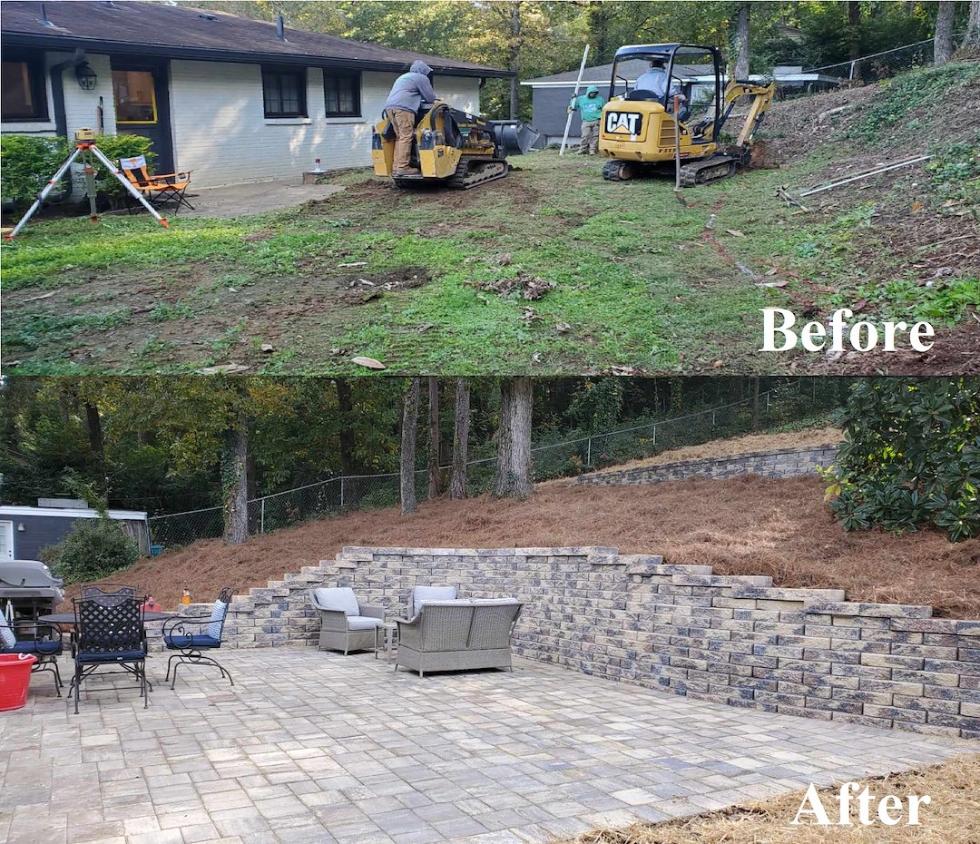 Backyard Transformation: Paver Patio & Retaining Wall Installation in Homewood, Al Thumbnail